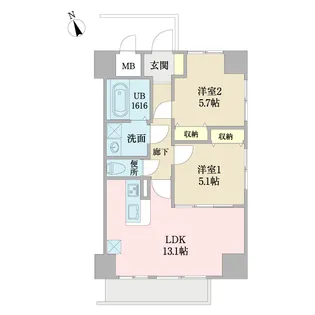 K・Mおおたかの森【9階】の間取り