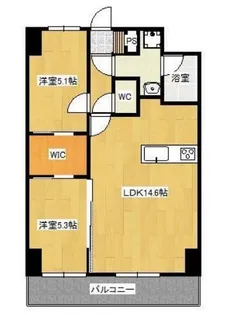 ベラカーササウス【6階】の間取り