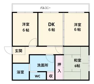 ハイツ中山【4階】の間取り