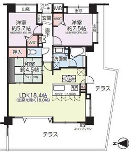 グランフォーレ城北【1階】の間取り