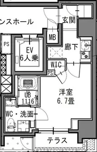 S RESIDENCE新御徒町East【1階】の間取り