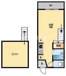 エクセレント音無【2階】の間取り