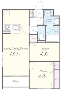 グランデール リーリエ【1階】の間取り