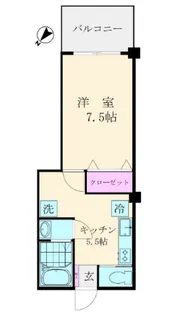 金山コーポ【1階】の間取り