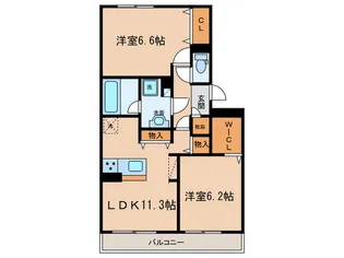 ディライト【2階】の間取り