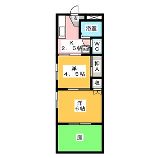 パームデールA棟【1階】の間取り