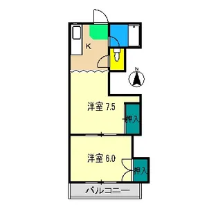 アゾノハイツ【3階】の間取り