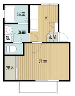 プレイン朝日弐番館【2階】の間取り