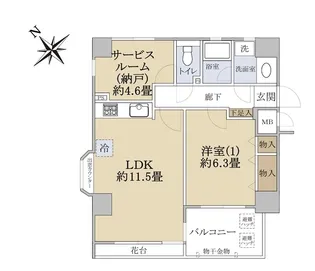 ライフショア湘南江の島【3階】の間取り