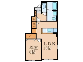 ラマージュB【1階】の間取り