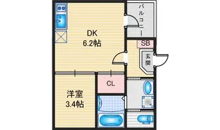 ハーモニーテラス森末町III【1階】の間取り