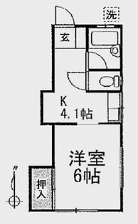 レピュート関根【2階】の間取り
