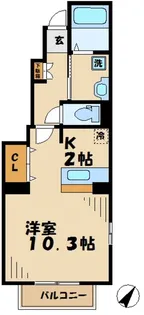 プランドール寿桂【1階】の間取り