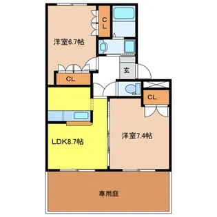 パジェール花水木【1階】の間取り