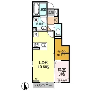 ヴァンベール【1階】の間取り