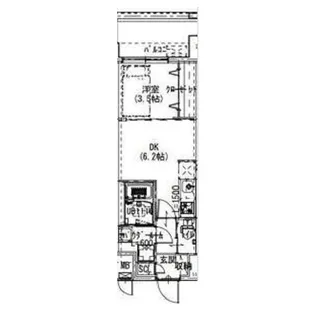 Alivis浪速東SoL TERRACE【4階】の間取り