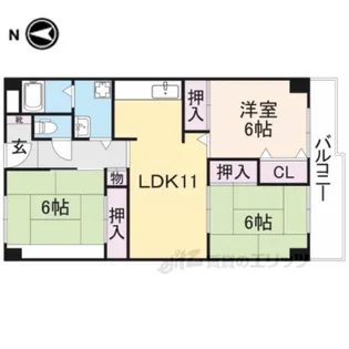 香里園ヒルズ【1階】の間取り