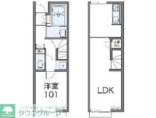 レオネクスト岡III【1階】の間取り