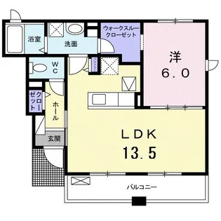 レインボー國府 D【1階】の間取り