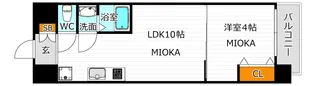 AND TERRACE文の里【5階】の間取り