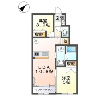 サン・サルーテ【1階】の間取り
