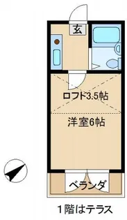 フレンドリーフラッツ丸ヶ崎【1階】の間取り