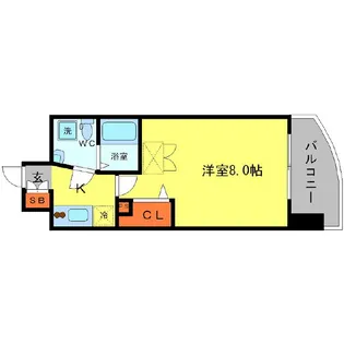 AFFLUENCE難波【4階】の間取り