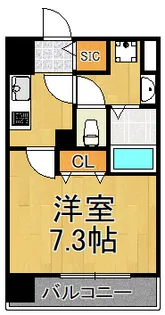 Paseo三軒寺通り【6階】の間取り