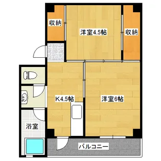 ビレッジハウス邑久2号棟【4階】の間取り
