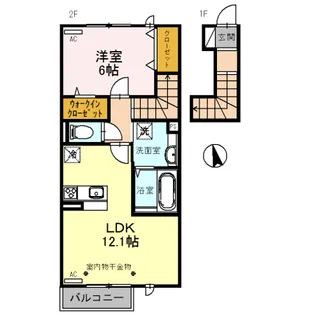 ルミエールエヴァー【2階】の間取り
