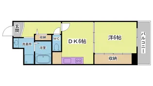 西鈴蘭台シティコート【4階】の間取り