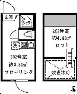 ソフィアアイリス(家具付き)【2階】の間取り
