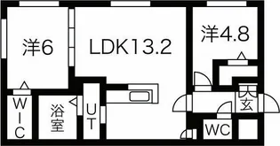 ララコム澄川【1階】の間取り