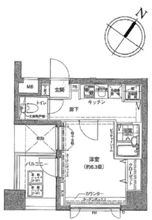 ドルチェ日本橋・シティーターミナル【10階】の間取り