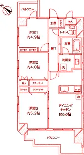クリオ大通り公園弐番館【5階】の間取り