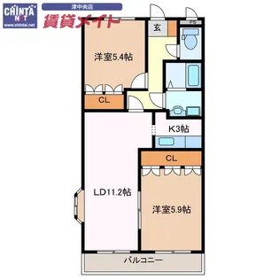 パラティーノ【1階】の間取り