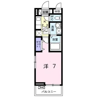 カーサ・ディーI【1階】の間取り