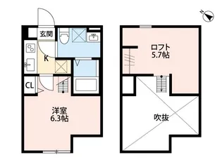 フロラシオン【1階】の間取り