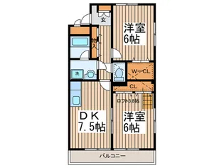 コ-ポ市丘【2階】の間取り