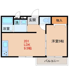 ルアーナみやのぎ【2階】の間取り