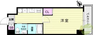 u-ro湊川公園前【7階】の間取り