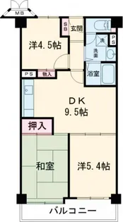 ライオンズマンション多摩永山第3【4階】の間取り
