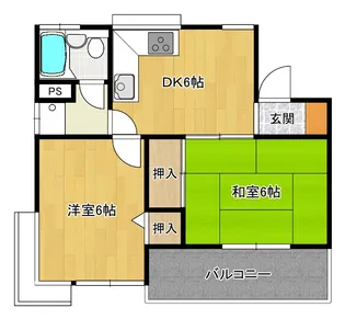 コーポアキ【1階】の間取り
