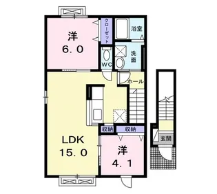 コンフォートV B【2階】の間取り