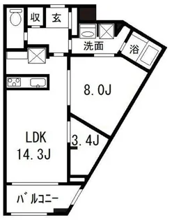 KACHIDIKI THE TOWER【6階】の間取り