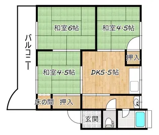 ツルタハイツ【2階】の間取り