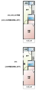 サニーヒル美原町【2階】の間取り