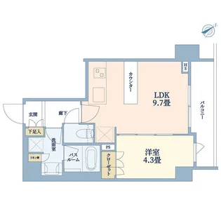 イノバス八雲【2階】の間取り