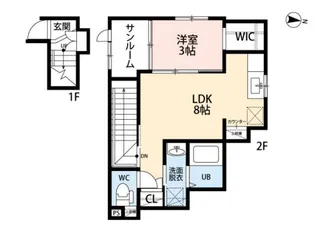 CB桜ヶ丘テソロ【2階】の間取り