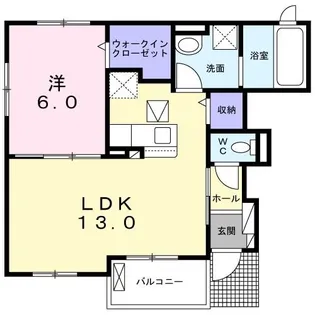 フェリーチェ・ビボI【1階】の間取り
